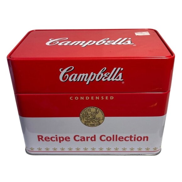 Campbells Condensed Recipe Card Tin Box Recipe Cards Dividers & Blank EUC 2007 - Picture 1 of 10
